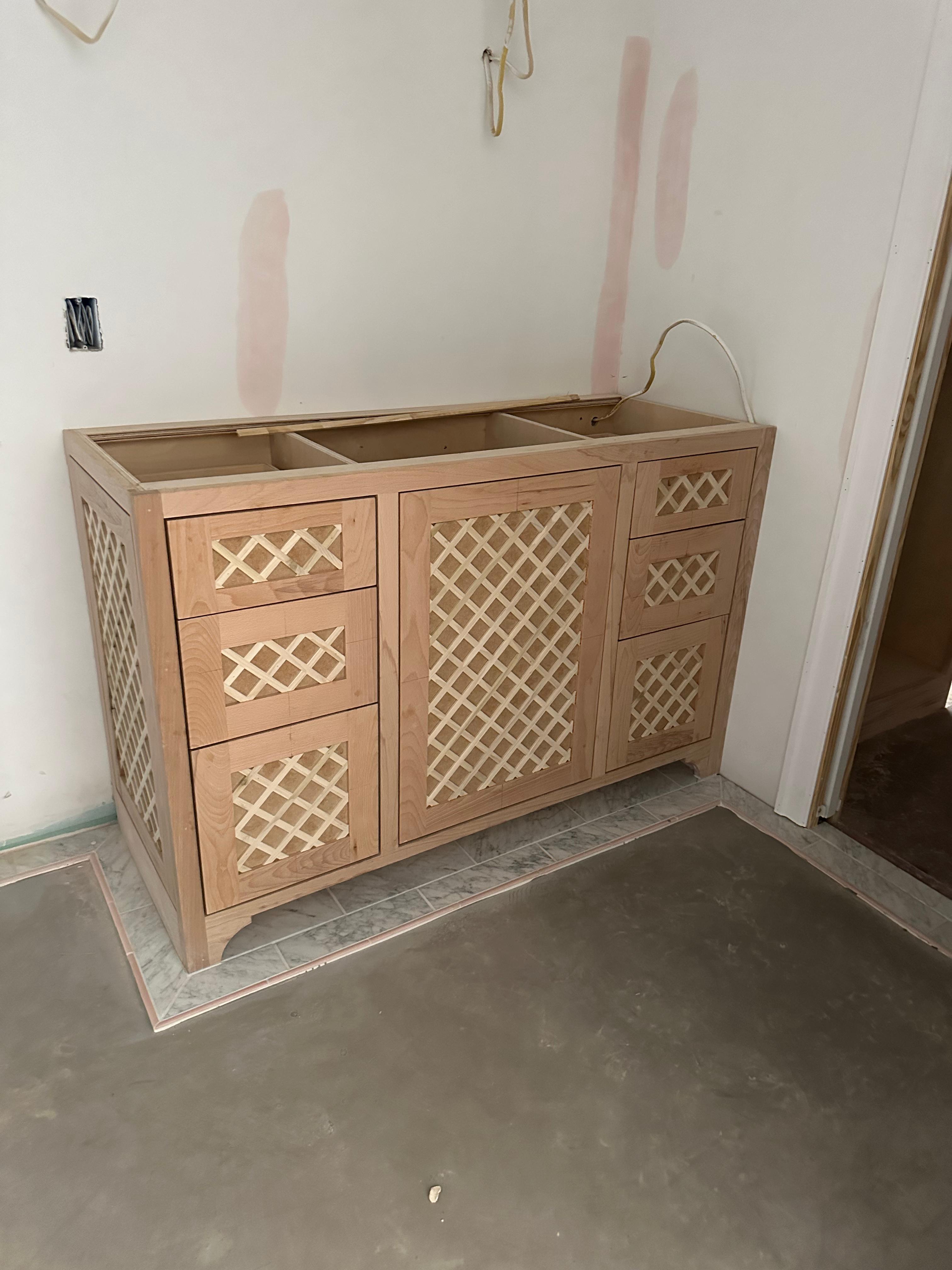 Coffee bar and butler's pantry with sliding doors